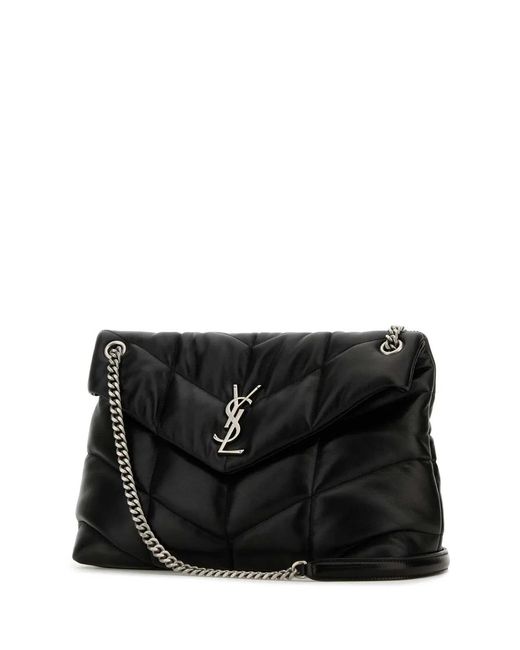 Saint Laurent Black Nappa Leather Medium Puffer Shoulder Bag