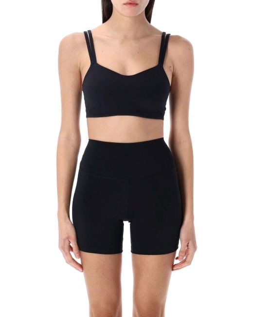 nike black sports bra strappy