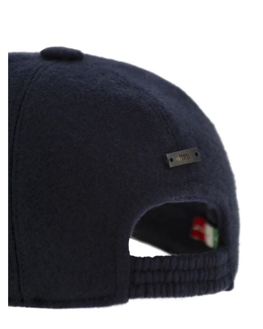 Fedeli Blue Cashmere Hat for men