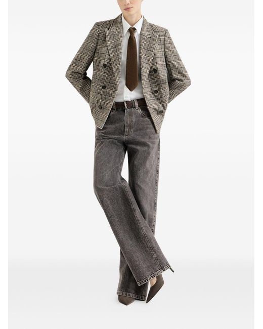 Brunello Cucinelli Gray Relaxed Denim Trousers