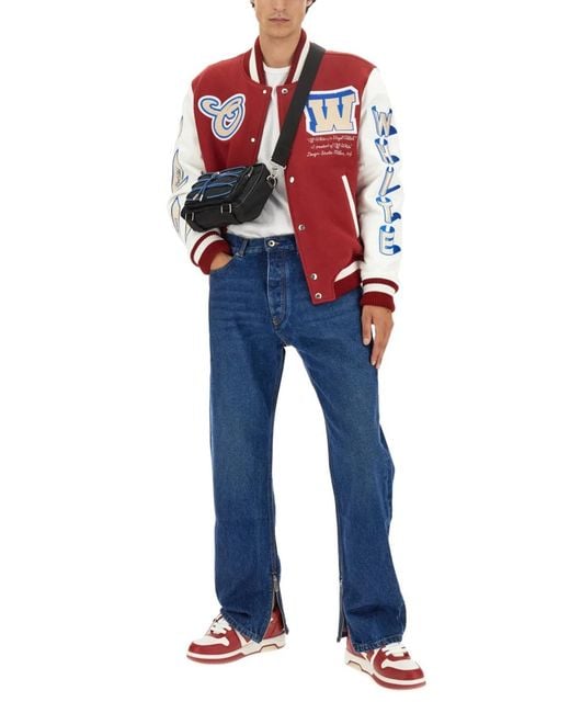 Off-White c/o Virgil Abloh Blue Skate Fit Jeans for men