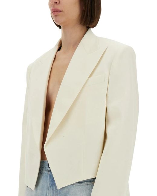 Stella McCartney White Cropped Blazer