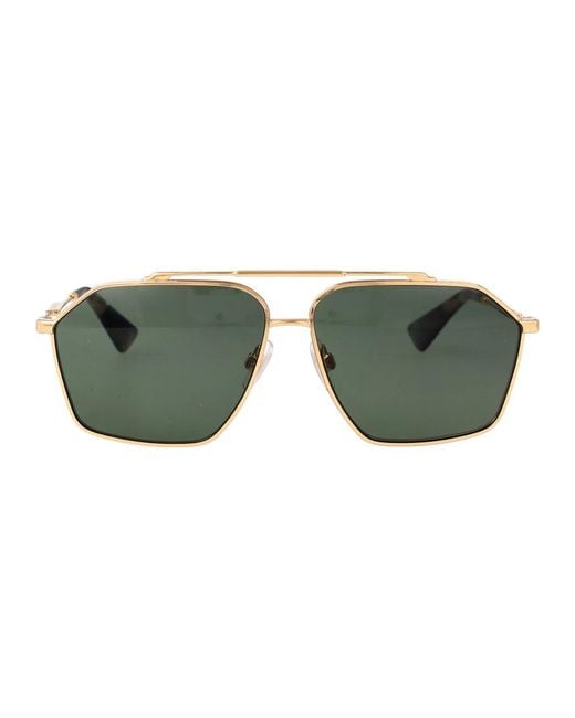 Dolce & Gabbana Green Dolce & Gabbana Metal Sunglasses