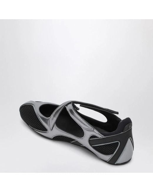 The Attico Black Ballerina Flat Floor 01