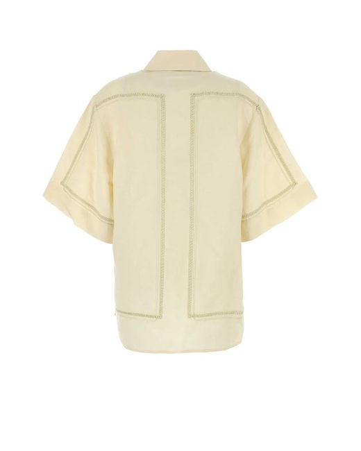 Camilla & Marc Yellow Cream Linen Blend Fortuna Shirt