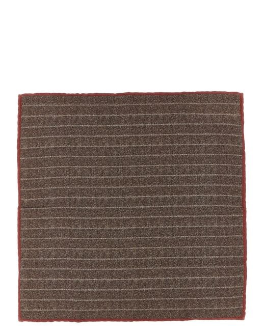 Brunello Cucinelli Brown Double-Face Pocket Clutch for men
