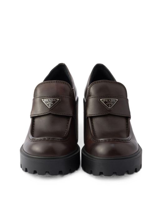 Prada Black Leather Loafers
