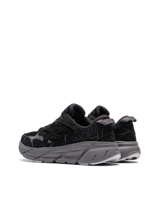Hoka One One Black Clifton L Suede Tp Sneakers for men
