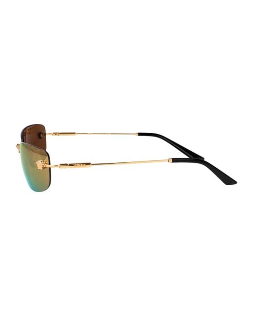 Versace Brown Metal Sunglasses