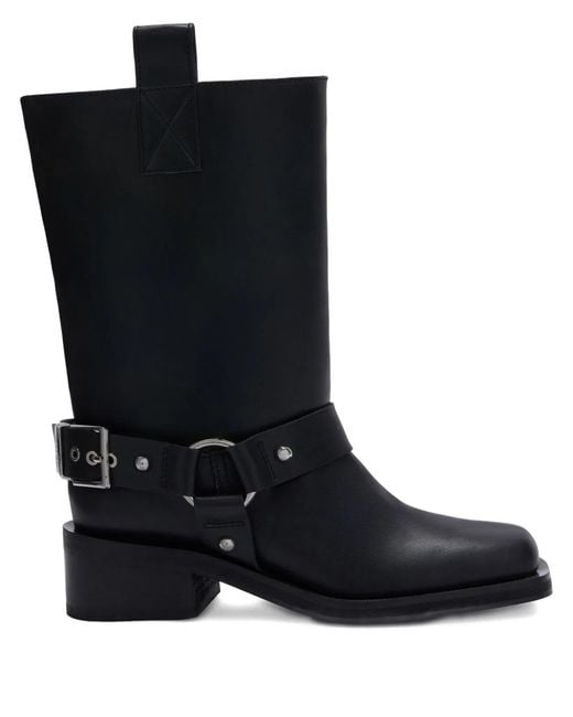 Ganni Black Stivale Biker