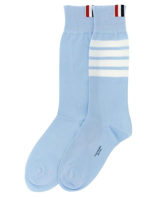 Thom Browne Blue '4 Bar' Socks