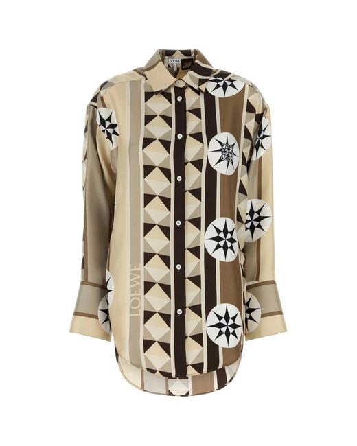Loewe White Silk Paula S Ibiza Oversize Shirt
