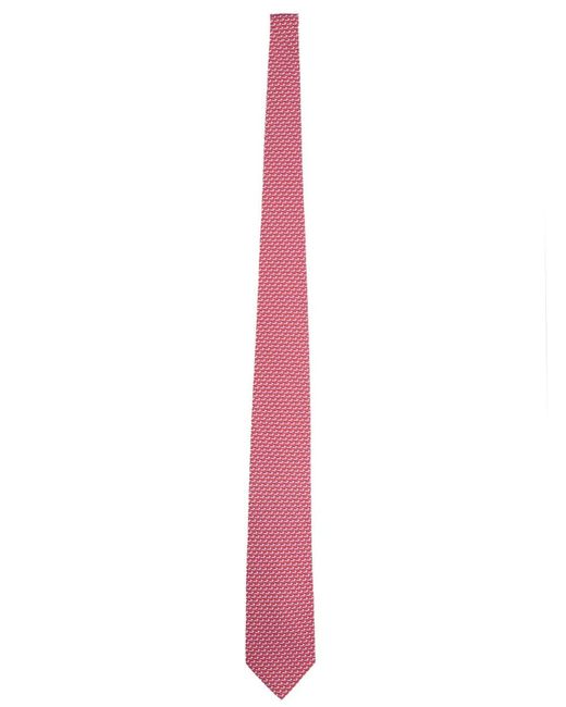Ferragamo Pink Silk Tie for men