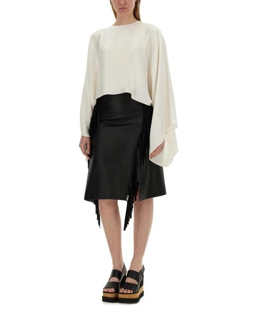 Stella McCartney Black Fringed Skirt