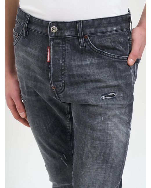 DSquared² Blue Teddy Denim Trousers for men