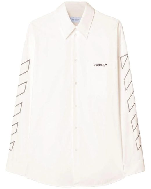 Off-White c/o Virgil Abloh Natural Pure Cotton Elegant Shirt for men