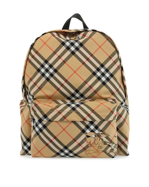 Burberry Gray Check Backpack