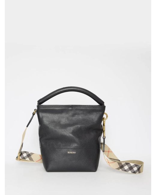 Burberry Black Mini B Clip Bucket Bag
