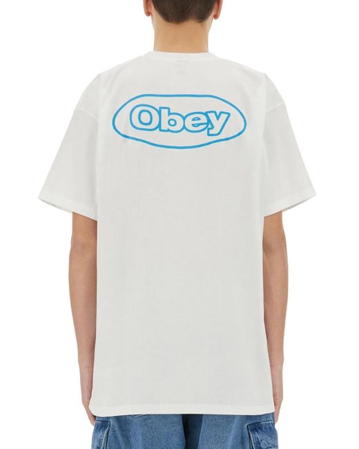 Obey White Reaction Tshirt for men