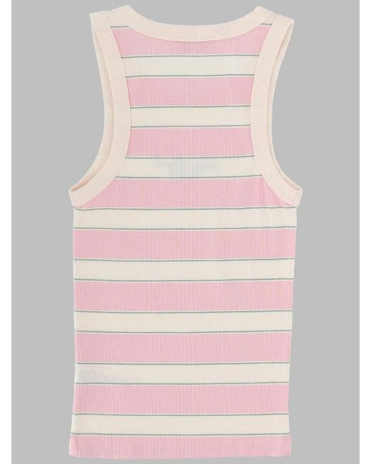 Mc2 Saint Barth Pink Tank Top "Ada" Con Logo