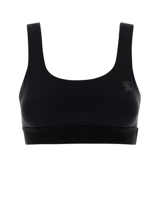 Burberry Black Stretch Nylon Crop-Top