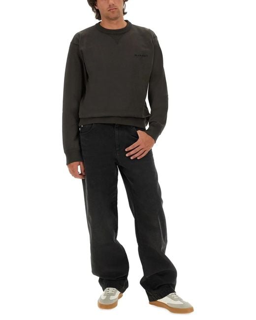Isabel Marant Black Sweatshirt With Logo for men