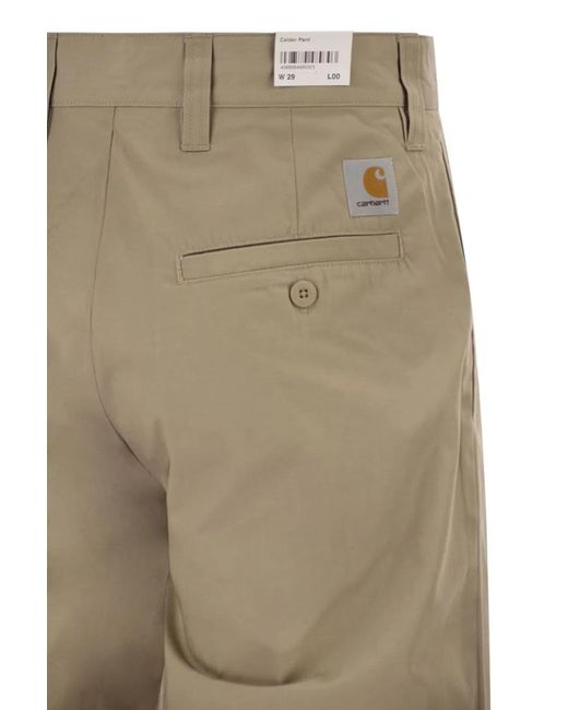 Carhartt Natural Chino Trousers With Logo
