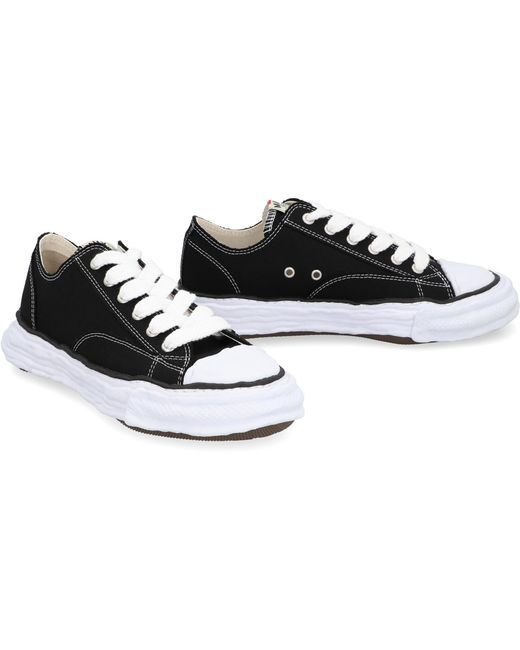 Maison Mihara Yasuhiro Black Peterson Canvas Low-Top Sneakers for men