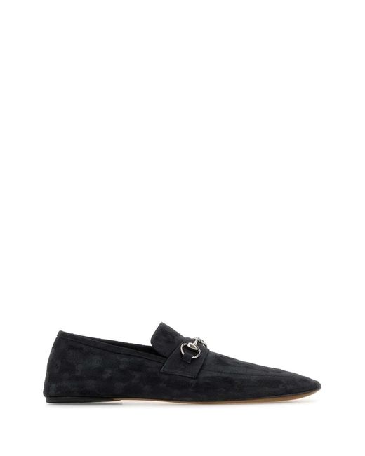 Gucci Black Gg Fabric Loafers for men