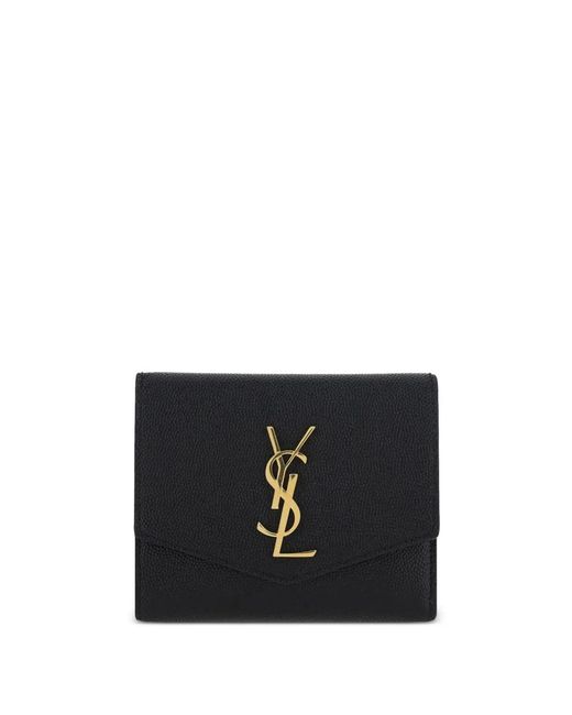 Saint Laurent Black Uptown Compact Wallet