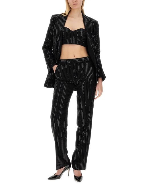 MICHAEL Michael Kors Black Michael By Michael Kors Crepe Bustier Top