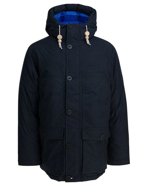 Mammut Blue Cotton Polyamide Down Feather Jacket for men