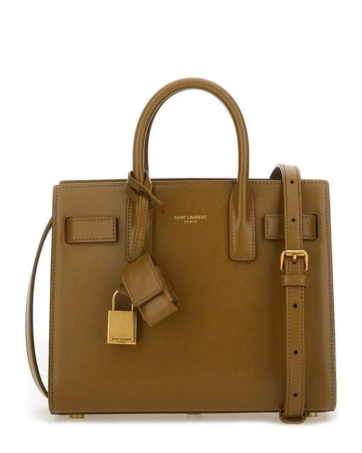 Saint Laurent Metallic "Sac De Jour" Bag