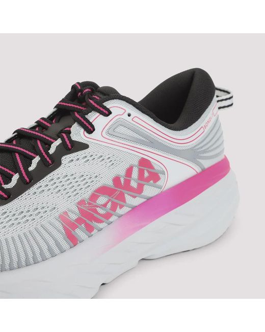 Hoka One One Pink Light Textile Synthetic Sneakers