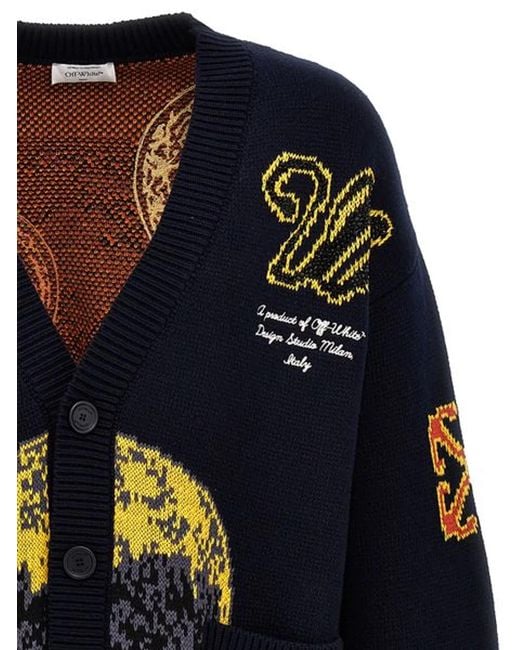 Off-White c/o Virgil Abloh Blue Moon Phase Canvas Cardigan for men