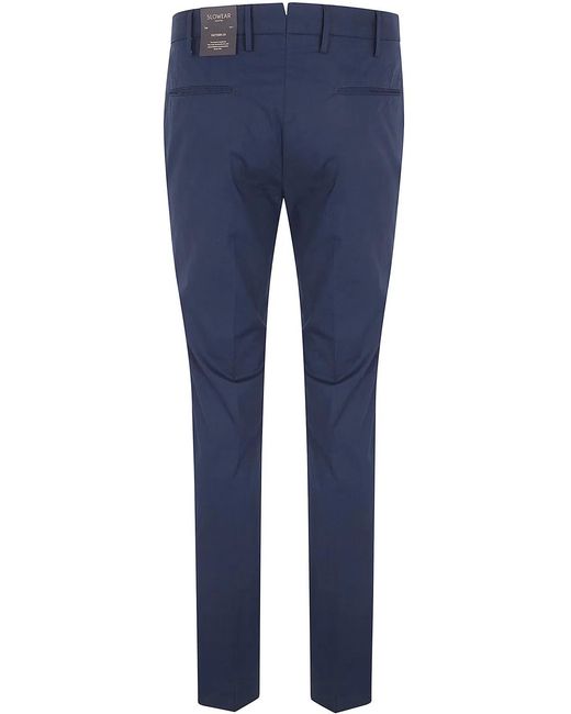 Incotex Blue Classic Chino Trousers for men