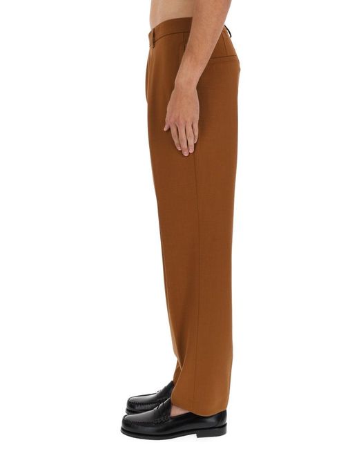 Boss Brown Regular Fit Pants for men