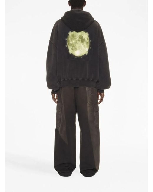 Off-White c/o Virgil Abloh Black Super Moon Print Sweatshirt for men