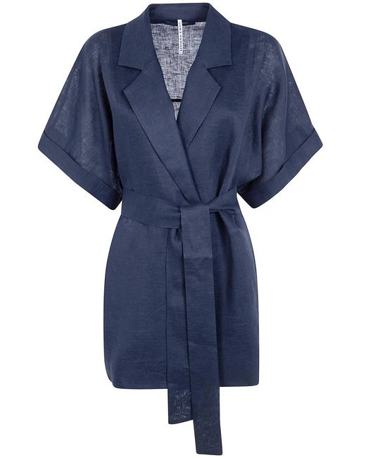 Liviana Conti Blue "Darnell" Belt Jacket