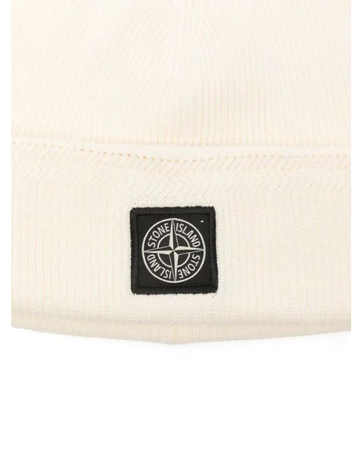 Stone Island Natural Beanie for men