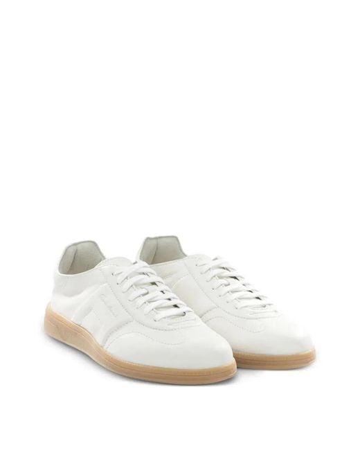 Santoni White "Oly Cube" Sneakers for men