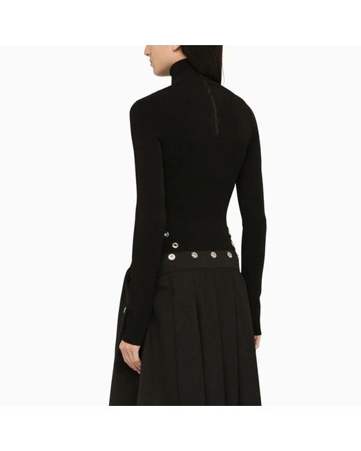 Off-White c/o Virgil Abloh Black High Neck Viscose Sweater