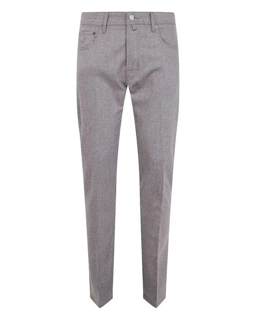 Jacob Cohen Gray "Pant 5 Pockets Slim Fit Bard Rw" Trousers for men