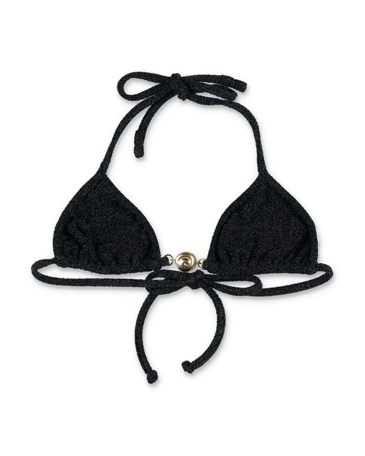 Reina Olga Black Splash Triangle Bikini Top