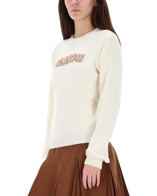 Marni White Jersey With Logo