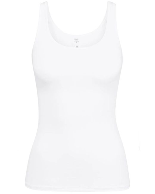 Calida White Cotton Top