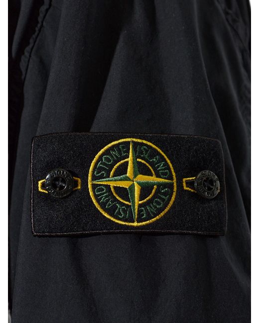 Stone Island Blue Logo-Patch Insulated Jacket for men