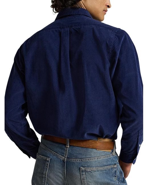 Polo Ralph Lauren Blue Corduroy Button-Down Shirt for men