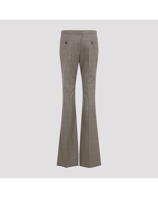 Saint Laurent Gray Prince Of Wales Trousers