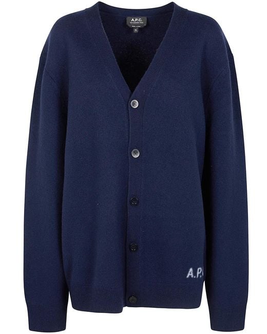A.P.C. Blue Kenny Cardigan for men